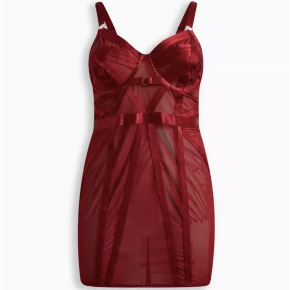 Torrid Red Mesh Lingerie